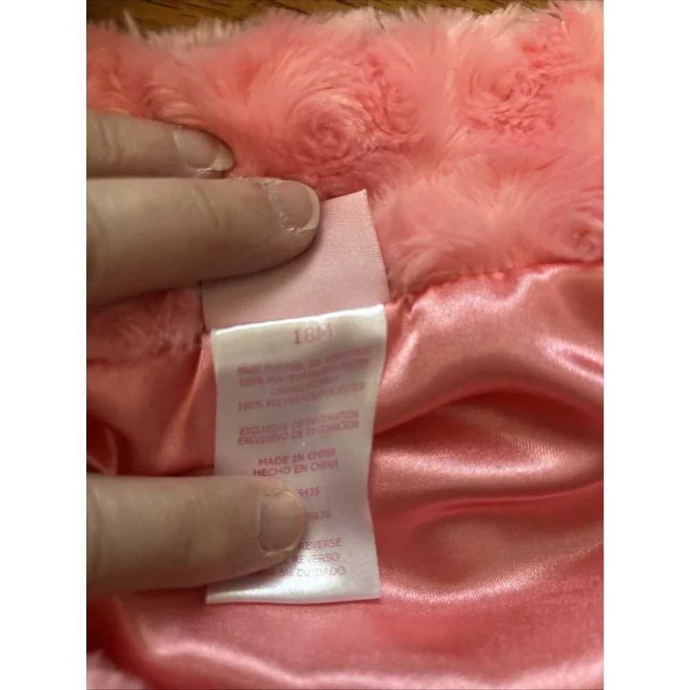 Health Tex, Nanette, Girls 12,18,24 Months‎ Puffer Vest, Pink Fur Vest, Fur Coat